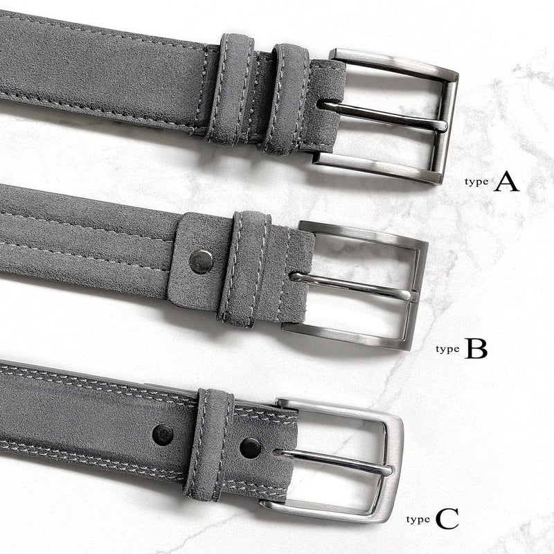 Belts.com 19000 Men's Suede Belt Genuine Leather Casual Dress Belt 1-3/8"(35mm) Wide (Gray, 36) - Image 5